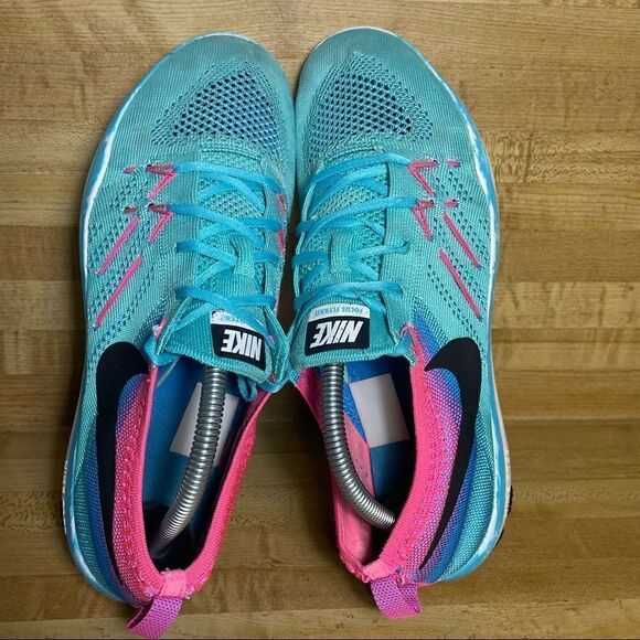 Nike Free TR Focus Flyknit Hyper Teal Pink 10.5 - Picture 5 of 8